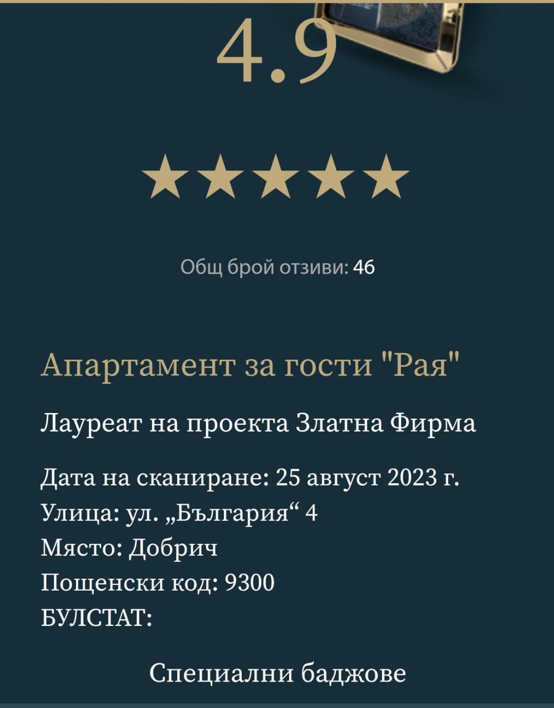 Апартамент "Рая" Dobrich Buitenkant foto